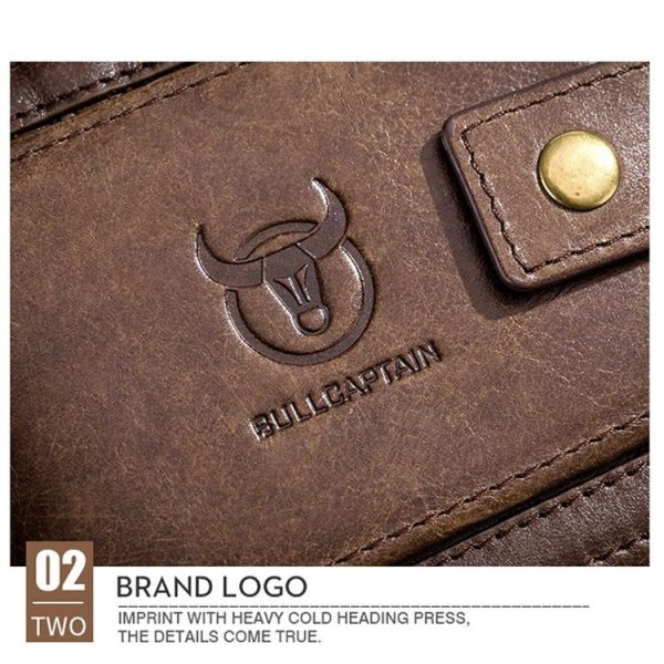 BUFF CAPTAIN 231 First Layer Cowhide Zipper Wallet Horizontal Leather Multiple-Card Thicken Album Wallet (Brown) - Image 5