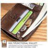 BUFF CAPTAIN 231 First Layer Cowhide Zipper Wallet Horizontal Leather Multiple-Card Thicken Album Wallet (Brown) - Image 6