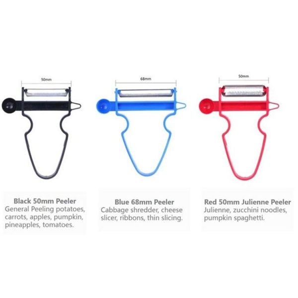 3 in 1 Slicer Peeler Julienne Cutter Multi-purpose Peel Stainless Steel Blade Kitchen Tools Peeler Set - Image 2