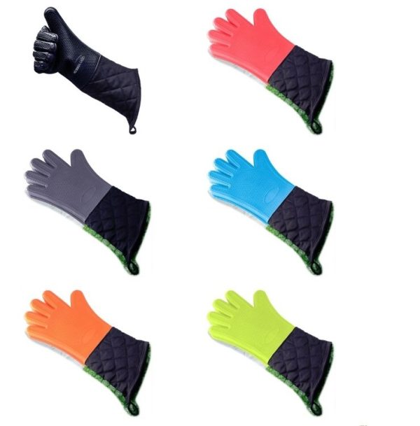 Extended Silicone Non-slip Gloves Resistant To High Temperatures Insulated Microwave Ovens Anti-scalding Gloves Random Color Delivery - Image 2