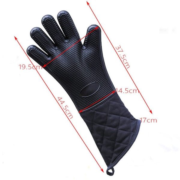 Extended Silicone Non-slip Gloves Resistant To High Temperatures Insulated Microwave Ovens Anti-scalding Gloves Random Color Delivery - Image 3