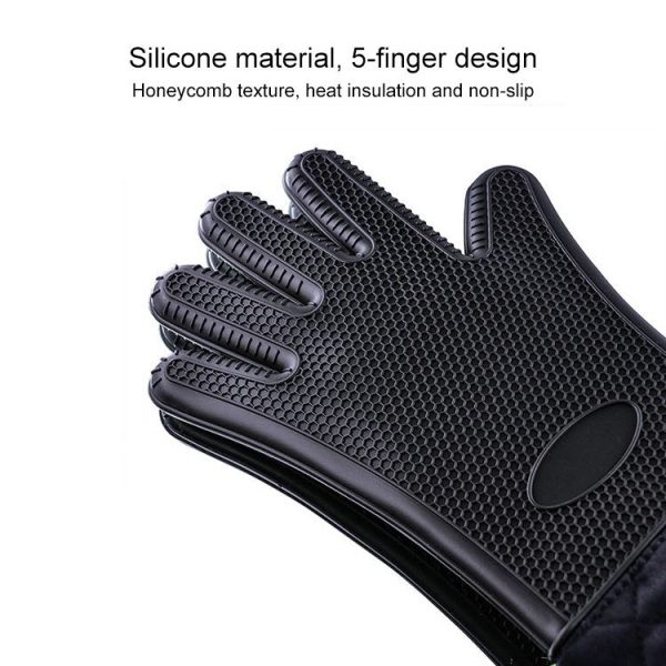 Extended Silicone Non-slip Gloves Resistant To High Temperatures Insulated Microwave Ovens Anti-scalding Gloves Random Color Delivery - Image 5