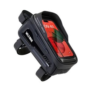 WILD MAN M20 Outdoor Cycling Bicycle Phone Touch Screen Waterproof Front Beam Bag (Black)