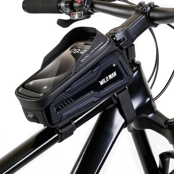 WILD MAN M20 Outdoor Cycling Bicycle Phone Touch Screen Waterproof Front Beam Bag (Black) - Image 10