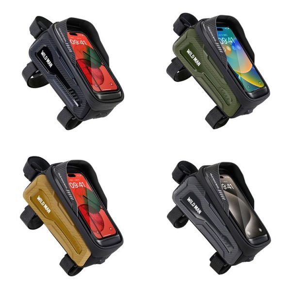 WILD MAN M20 Outdoor Cycling Bicycle Phone Touch Screen Waterproof Front Beam Bag (Black) - Image 2