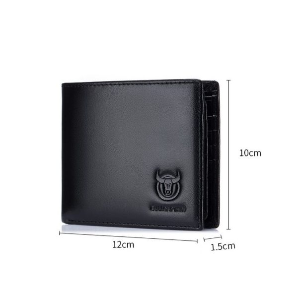 BULL CAPTAIN 05 Men Leather Wallet Anti-Theft Multi-Card Bit Soft Cowhide Wallet, Colour: Red - Image 3