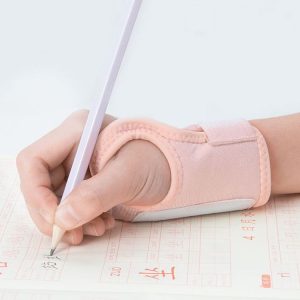 Pen-Holding Posture Wrist Correction Belt Primary School Students Writing Anti-Hook Wrist Corrector, Size: S (Pink)