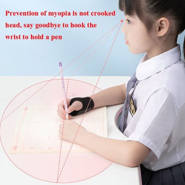 Pen-Holding Posture Wrist Correction Belt Primary School Students Writing Anti-Hook Wrist Corrector, Size: S (Pink) - Image 7