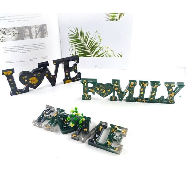 2 PCS DIY Crystal Epoxy Silicone Letter Mold (Anti-letter MD3302_Family Mold) - Image 4