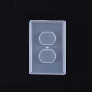 Crystal Epoxy Mirror Porous Socket Button Data Line Switch Panel Silicone Mold, Specification: Style One
