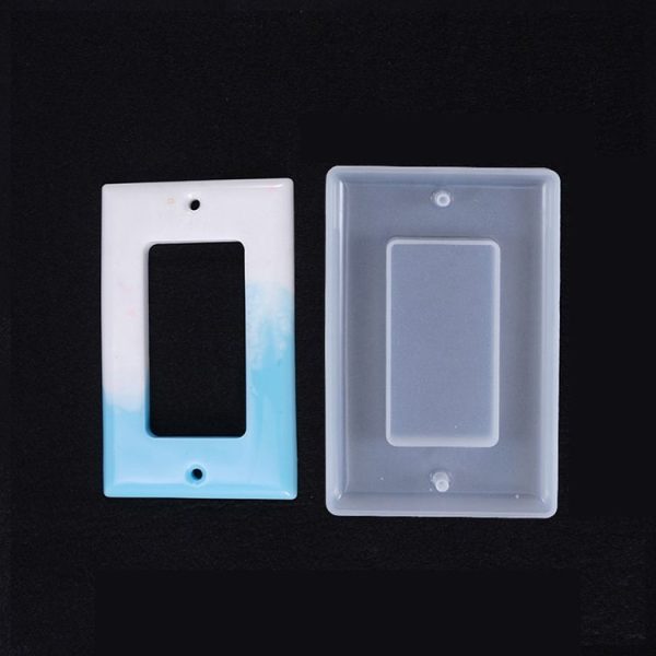 Crystal Epoxy Mirror Porous Socket Button Data Line Switch Panel Silicone Mold, Specification: Style Two - Image 2