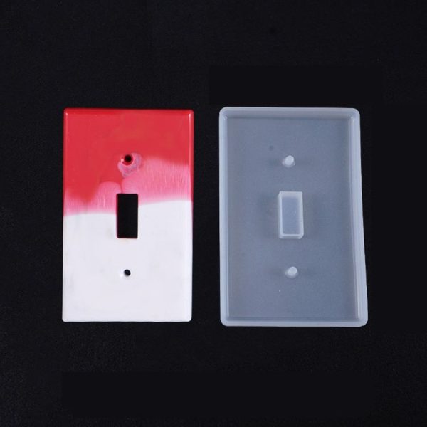 Crystal Epoxy Mirror Porous Socket Button Data Line Switch Panel Silicone Mold, Specification: Style Three - Image 2