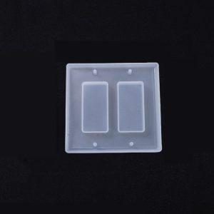 Crystal Epoxy Mirror Porous Socket Button Data Line Switch Panel Silicone Mold, Specification: Style Four