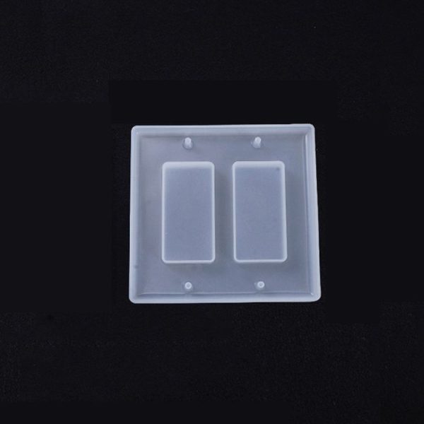 Crystal Epoxy Mirror Porous Socket Button Data Line Switch Panel Silicone Mold, Specification: Style Four