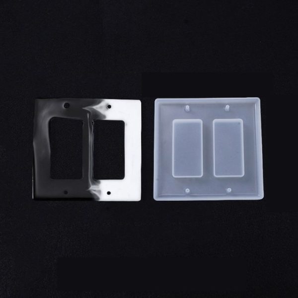Crystal Epoxy Mirror Porous Socket Button Data Line Switch Panel Silicone Mold, Specification: Style Four - Image 2