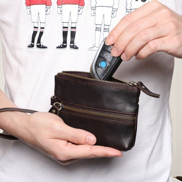 Waist-Hanging Hand-Held Leisure Key Case Multi-Function Coin Purse (Chocolate) - Image 6