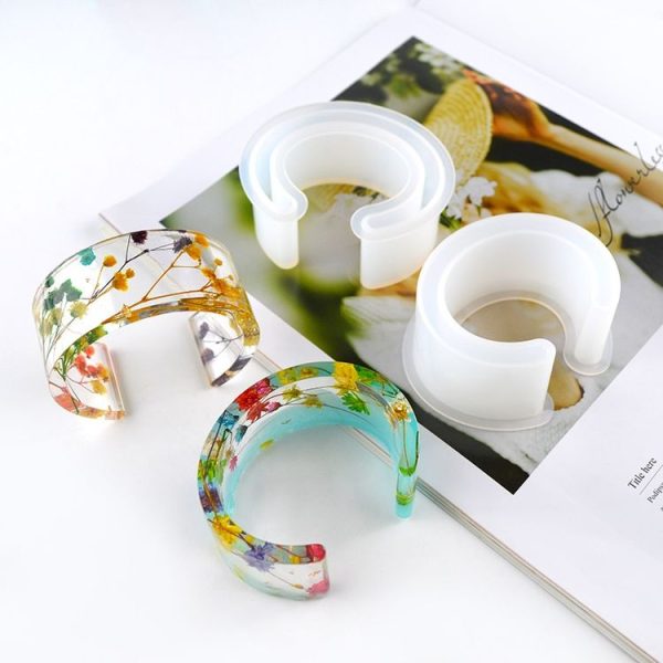 C Type Bracelet Half-Opening Mould DIY Crystal Epoxy Silicone Mould (MD1005) - Image 5
