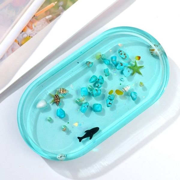 Oval Dish Silicone Mold DIY Crystal Glue Storage Box Mold (MD3706) - Image 6