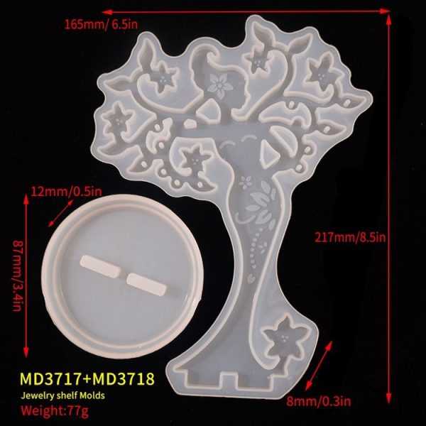 Jewelry Storage Rack Mold DIY Ornaments Epoxy Mold (MD3717 + MD3718) - Image 3