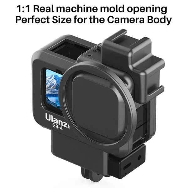 Ulanzi G9-4 Plastic Frame Camera Cage Case With Cold Shoe Base For GoPro HERO10 Black / HERO9 Black (Black) - Image 6
