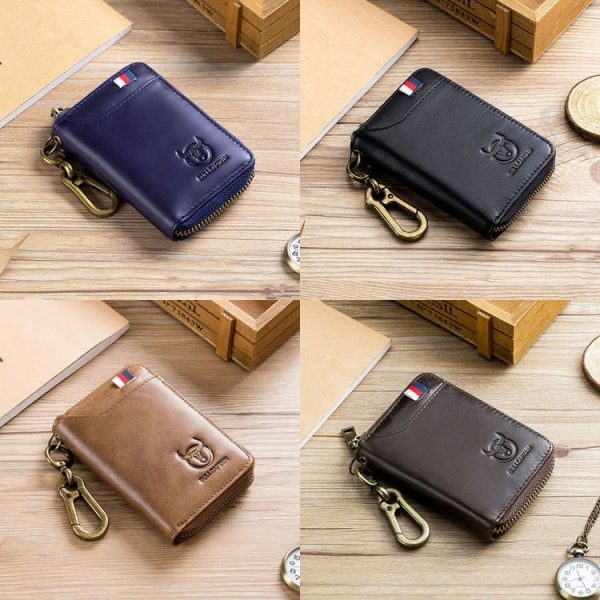 BULL CAPTAIN 474 Multifunctional Leather Coin Purse Hanging Waist Anti-Brush Key Bag, Colour: Brown - Image 2