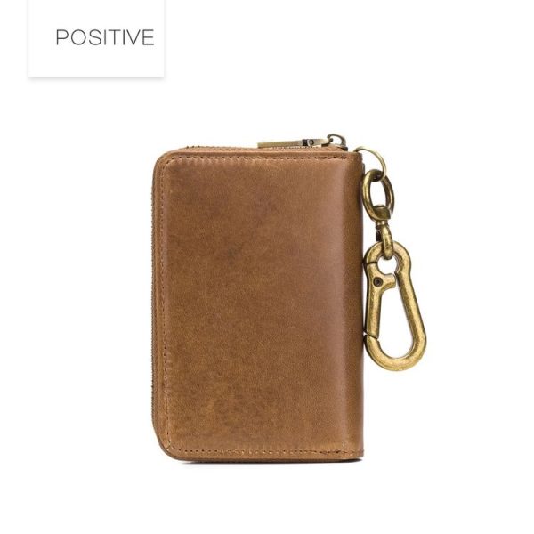 BULL CAPTAIN 474 Multifunctional Leather Coin Purse Hanging Waist Anti-Brush Key Bag, Colour: Brown - Image 6