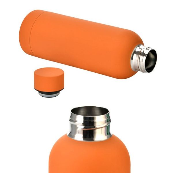 Stainless Steel Outdoor Matte Water Bottle Portable Sports Water Cup Rubber Paint Insulation Cup (Gray Green) - Image 4