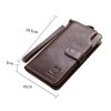 BULL CAPTAIN 028 Long Buckle Retro Cowhide Multi-Function Wallet (Coffee) - Image 2