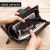 BULL CAPTAIN 028 Long Buckle Retro Cowhide Multi-Function Wallet (Coffee) - Image 6