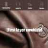 BULL CAPTAIN 028 Long Buckle Retro Cowhide Multi-Function Wallet (Coffee) - Image 7
