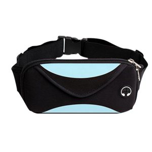 Outdoor Sports Waist Bag Anti-Lost Mobile Phone Bag Running Riding Multifunctional Water Bottle Bag (Sky Blue)