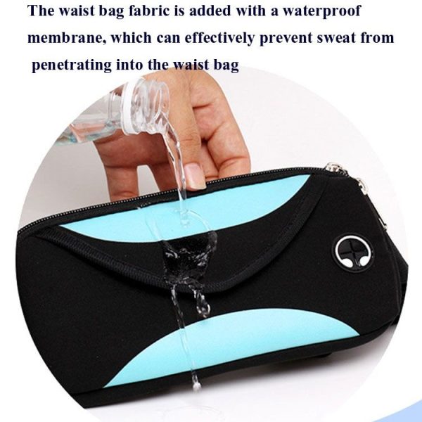 Outdoor Sports Waist Bag Anti-Lost Mobile Phone Bag Running Riding Multifunctional Water Bottle Bag (Sky Blue) - Image 5