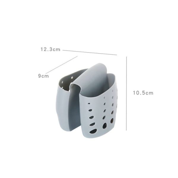 TM15016 Saddle Drain Basket Kitchen Sink Sponge Storage Drainage Sink (Grey) - Image 3