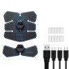 EMS Portable Abdomen Device Electric Abdominal Muscle Stickers with LCD Screen Display (Blue Point) - Image 2