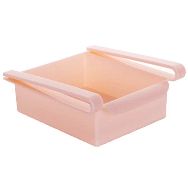 TM15010 Refrigerator Pull-Free Storage Box Drawer Egg Storage Freezer Box (Pink)
