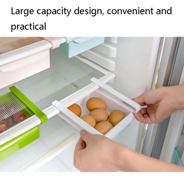 TM15010 Refrigerator Pull-Free Storage Box Drawer Egg Storage Freezer Box (Pink) - Image 4
