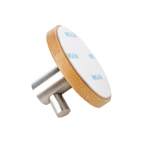 Bamboo Hook Bathroom Kitchen Towel Coat Hook Stainless Steel Door Sticky Hook (Single Hook) - Image 3
