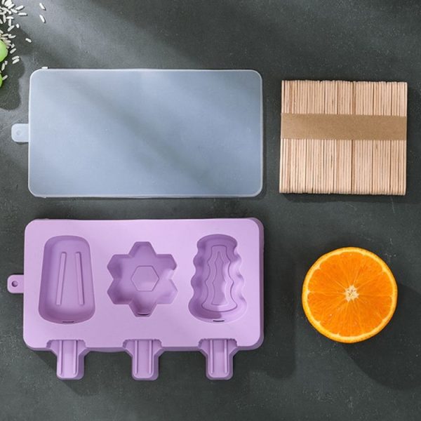 Homemade Children Cute Silicone Cartoon Popsicle Ice Cream Mould, Style: Large Fruit - Image 3