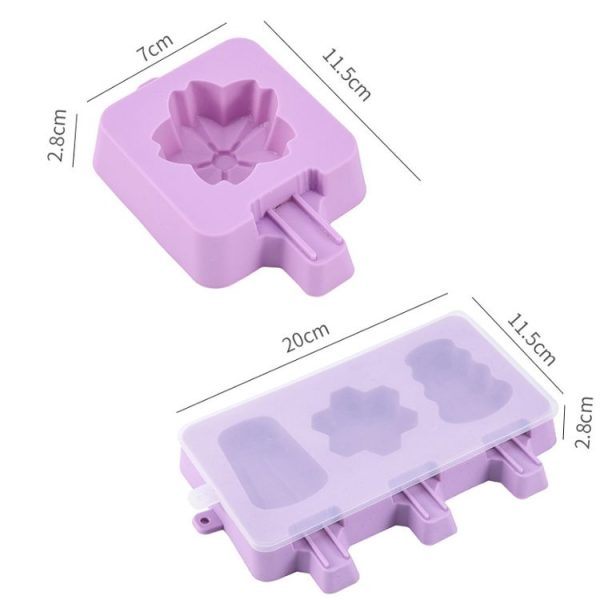 Homemade Children Cute Silicone Cartoon Popsicle Ice Cream Mould, Style: Large Fruit - Image 7