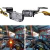 2pcs C-071 Motorcycle Modified LED Turn Signal Handlebar Turn Indicator (Black)
