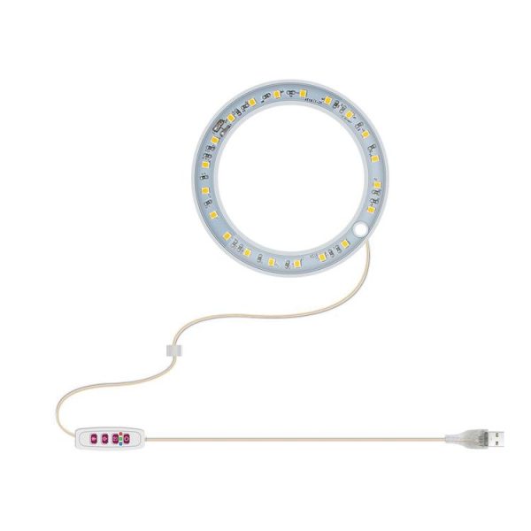 LED Plant Growth Lamp Full Spectroscopy Intelligent Timing Indoor Fill Light Ring Plant Lamp, Power: One Head (Red Blue Light) - Image 2