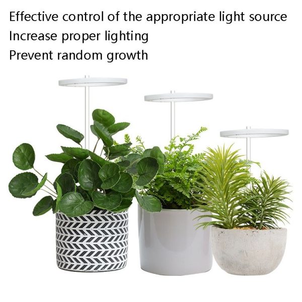 LED Plant Growth Lamp Full Spectroscopy Intelligent Timing Indoor Fill Light Ring Plant Lamp, Power: Two Head (Sunshine) - Image 7