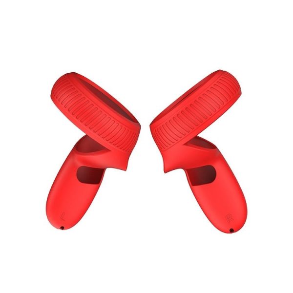 VR Handle Silicone Non-slip Drop Resistant Protective Cver For Meta Quest (Red) - Image 3