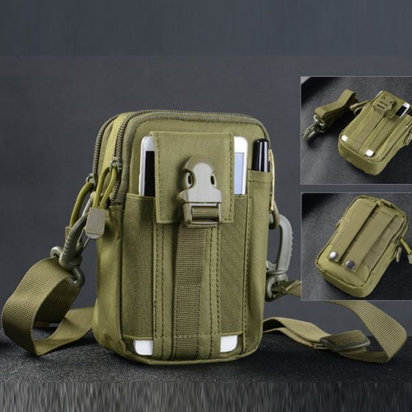 LT-02 Casual Multifunctional Messenger Belt Bag with Shoulder Strap (Army Green) - Image 2