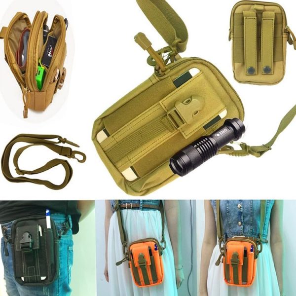 LT-02 Casual Multifunctional Messenger Belt Bag with Shoulder Strap (Army Green) - Image 5
