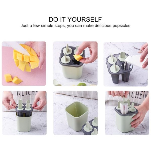 Summer DIY Creative Popsicle Ice Cream Mould Ice Box (Blue) - Image 7
