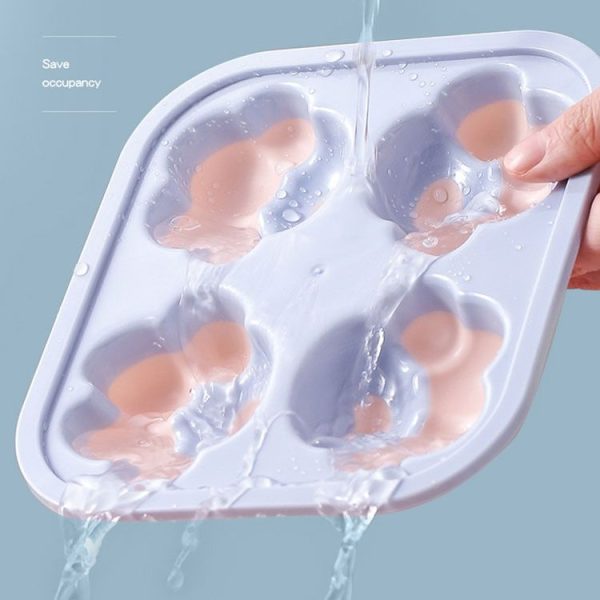 Household Cat Paw Shape Creative Silicone Ice Box Ice Cube Mold Ice Hockey DIY Food Supplement Box with Lid (Vegetation Green) - Image 5