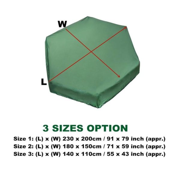 210D Oxford Cloth Hexagonal Bunker Cover UV-Proof Dust-Proof And Waterproof Toy Cover, Size: 140x110cm (Green) - Image 3