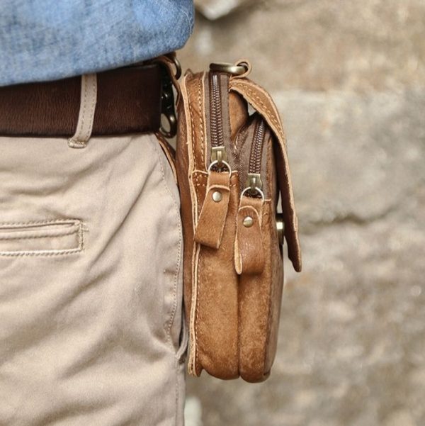 6385 Men Outdoor Sports Belt Hanging Multifunctional Waist Bag (Coffee) - Image 7