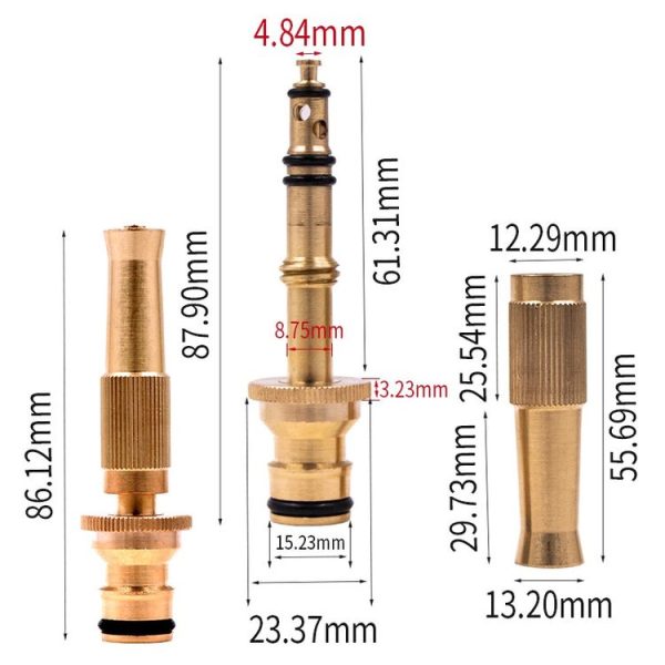 3 PCS Car Wash High Pressure Copper Straight Sprinkler House Garden Wishing Ground Sprinkler, Specification: Pacifier - Image 3
